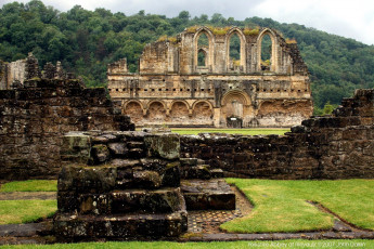 Картинка руины аббатства риуон англия города исторические архитектурные памятники каменный исторический