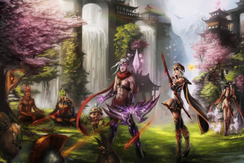 Картинка league of legends видео игры водопады