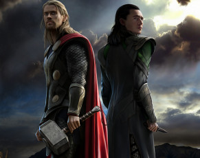 Картинка thor+2 рисованные кино молот нож thor тор братья локи