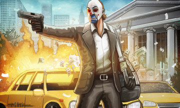 Картинка the+dark+knight рисованные кино пистолет dark the пожар ограбление джокер knight