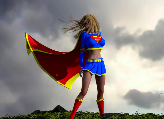 Обои картинки фото 3д графика, fantasy , фантазия, супермен