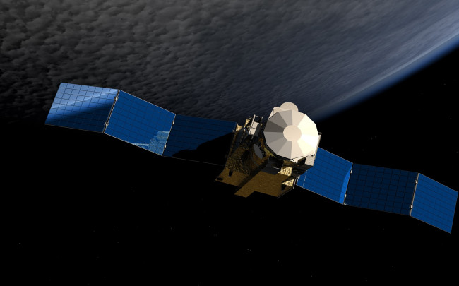 Обои картинки фото космос, космические корабли,  космические станции, планета, спутник