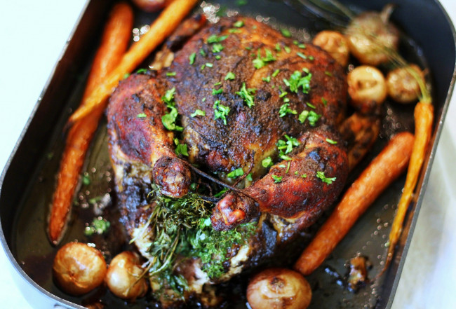 Обои картинки фото еда, мясные блюда, курица, запеченная