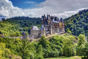 Картинка burg+eltz+германия города замки+германии замок германия eltz burg деревья