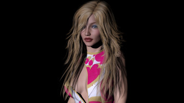 Картинка 3д+графика люди+ people девушка взгляд фон