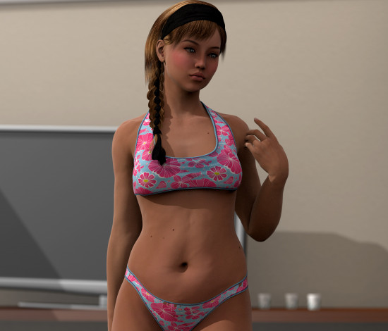 Обои картинки фото 3д графика, люди , people, девушка, взгляд, фон