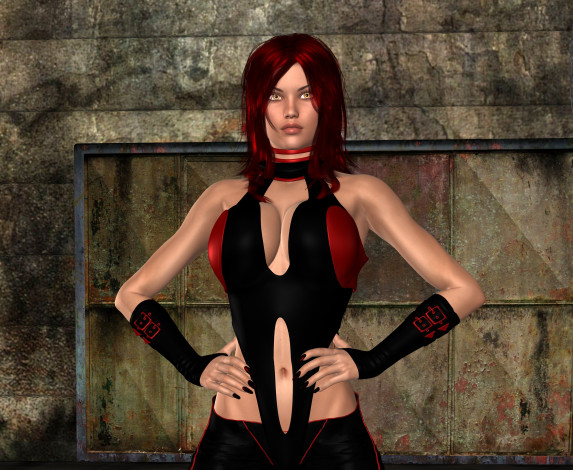 Обои картинки фото 3д графика, люди , people, девушка, взгляд, фон