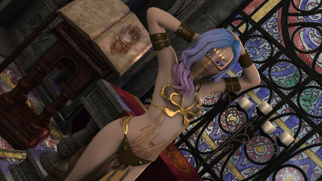 Обои картинки фото 3д графика, фантазия , fantasy, девушка, взгляд, фон