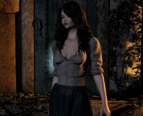 Картинка 3д+графика люди+ people девушка фон взгляд