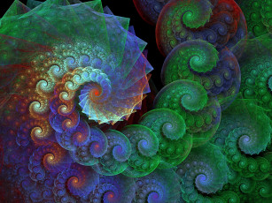 Картинка 3д+графика фракталы+ fractal цвета фон узор