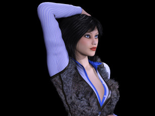 обоя 3д графика, люди , people, фон, взгляд, девушка