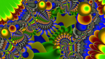 Картинка 3д+графика фракталы+ fractal цвета фон узор