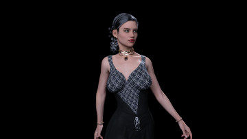 обоя 3д графика, люди , people, фон, взгляд, девушка