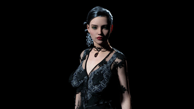 Обои картинки фото 3д графика, люди , people, девушка, фон, взгляд