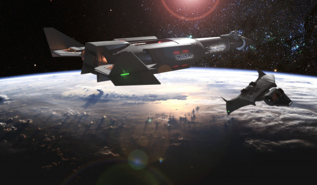 Обои картинки фото космос, арт, космический, корабль, полет, вселенная