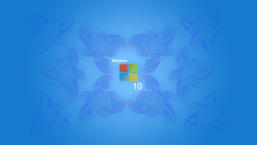 Картинка компьютеры windows++10 логотип фон