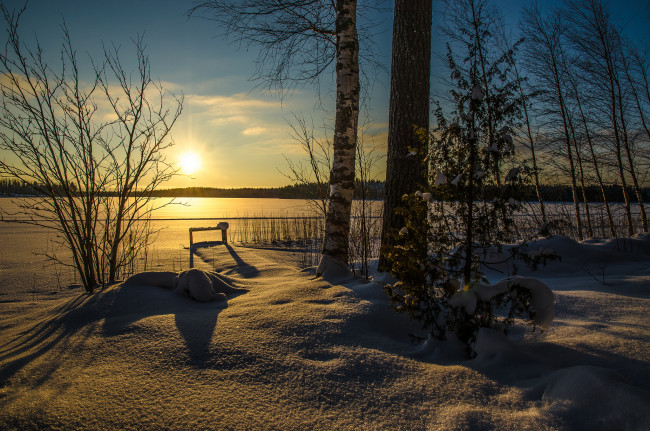 Обои картинки фото природа, зима, снег