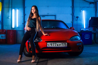 Картинка автомобили -авто+с+девушками красивая девушка