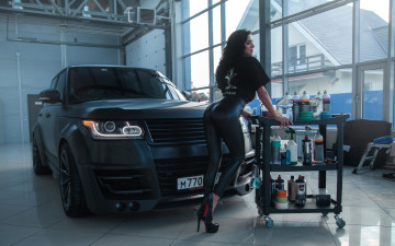 Картинка автомобили -авто+с+девушками гараж