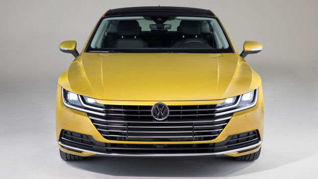 Обои картинки фото volkswagen arteon 2019, автомобили, volkswagen, arteon, жёлтый, 2019
