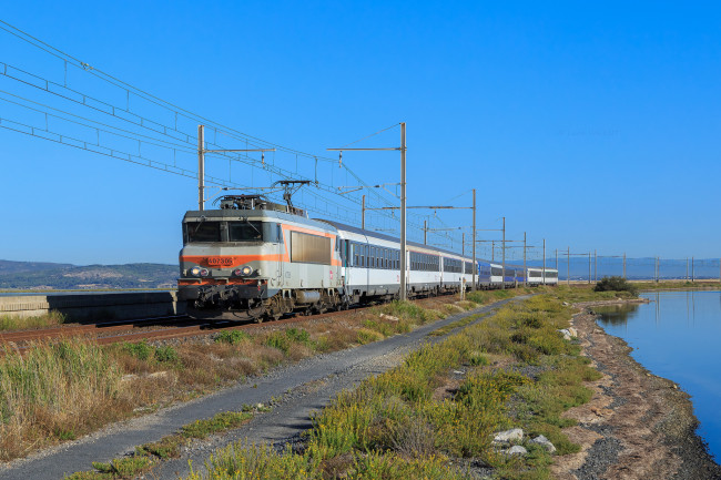 Обои картинки фото техника, электровозы, локомотив, состав