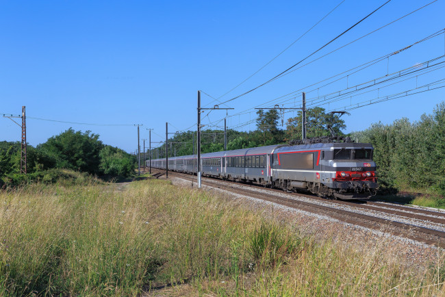 Обои картинки фото техника, электровозы, локомотив, состав