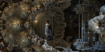 Картинка 3д+графика абстракция+ abstract девушка фон