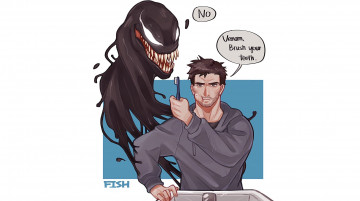 Картинка рисованное кино эдди брок том харди веном