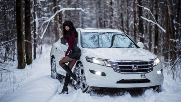 обоя автомобили, -авто с девушками, honda