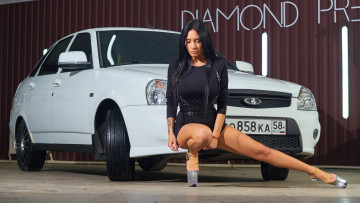 Картинка автомобили -авто+с+девушками lada priora