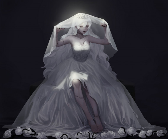 Обои картинки фото аниме, unknown,  другое , невеста, девушка