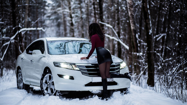 Обои картинки фото автомобили, -авто с девушками, honda