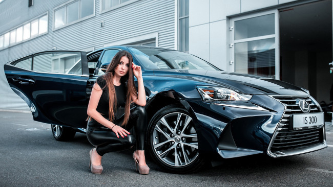 Обои картинки фото автомобили, -авто с девушками, lexus, юлия, сергеева