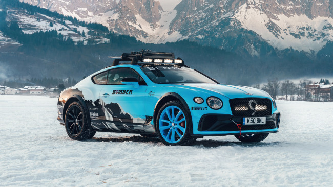 Обои картинки фото bentley continental gt,  ice race 2020, автомобили, bentley, зима, суперкар, гоночный, специальное, издание, бентли, пейзаж