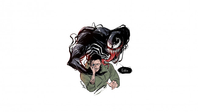 Обои картинки фото рисованное, кино, веном, эдди, брок, том, харди