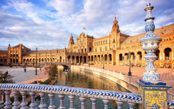 обоя plaza de espana, города, севилья , испания, plaza, de, espana