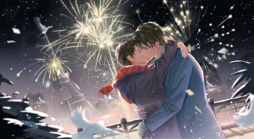 Картинка рисованное люди вэй усянь лань ванцзы поцелуй