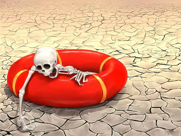 Обои картинки фото фэнтези, нежить, скелет, круг, пустыня