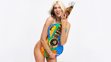 обоя музыка, dua lipa, тату, гримаса