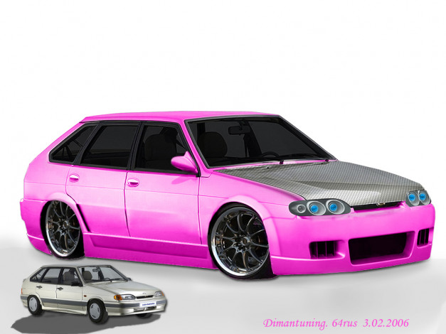 Обои картинки фото vaz, 2109, virtual, tuning, автомобили, виртуальный, тюнинг