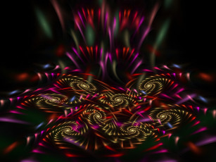 Картинка 3д графика fractal фракталы цвета фон узор