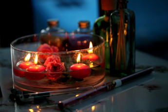 Картинка разное свечи темнота ручка пламя