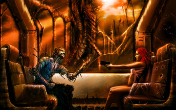 Картинка фэнтези красавицы чудовища девушка