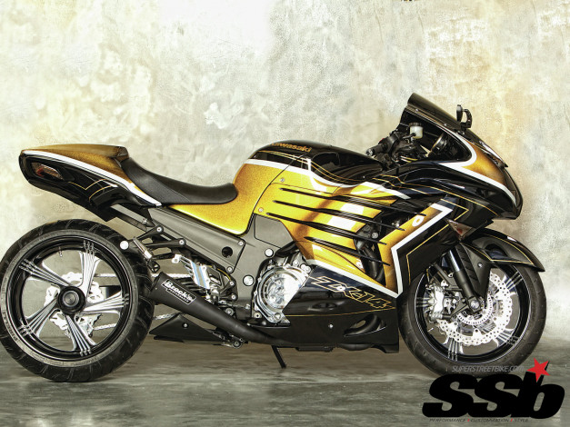 Обои картинки фото мотоциклы, customs, kawasaki