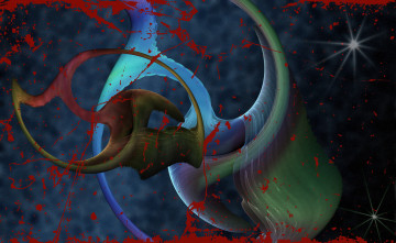 Картинка 3д графика fractal фракталы фон цвета узор