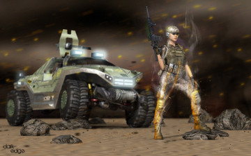 Картинка 3д графика military ghost patrol