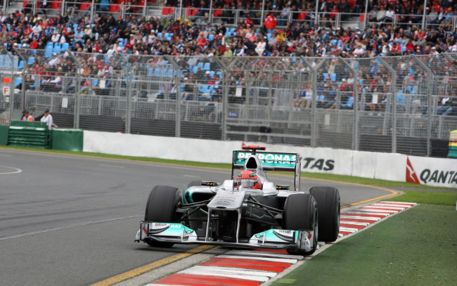Обои картинки фото спорт, формула, gp, mercedes, schumacher