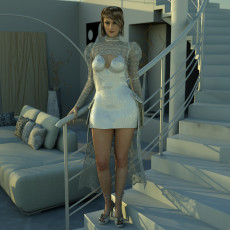 Картинка 3д+графика people+ люди лесница девушка