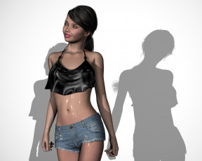 Картинка 3д+графика people+ люди взгляд девушка улыбка