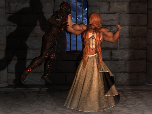 Картинка 3д+графика fantasy+ фантазия существо девушка